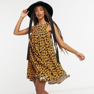 Free People Electric Daisy Print Mini Dress Size 12